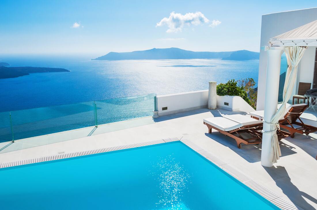 resort in greece with stunning view